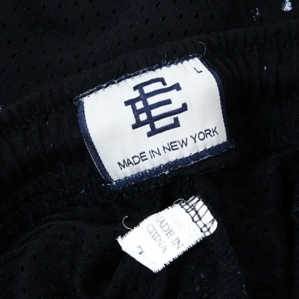 Eric Emanuel New York City Skyline Black Graphic Mesh Mens Large EE Basic Shorts